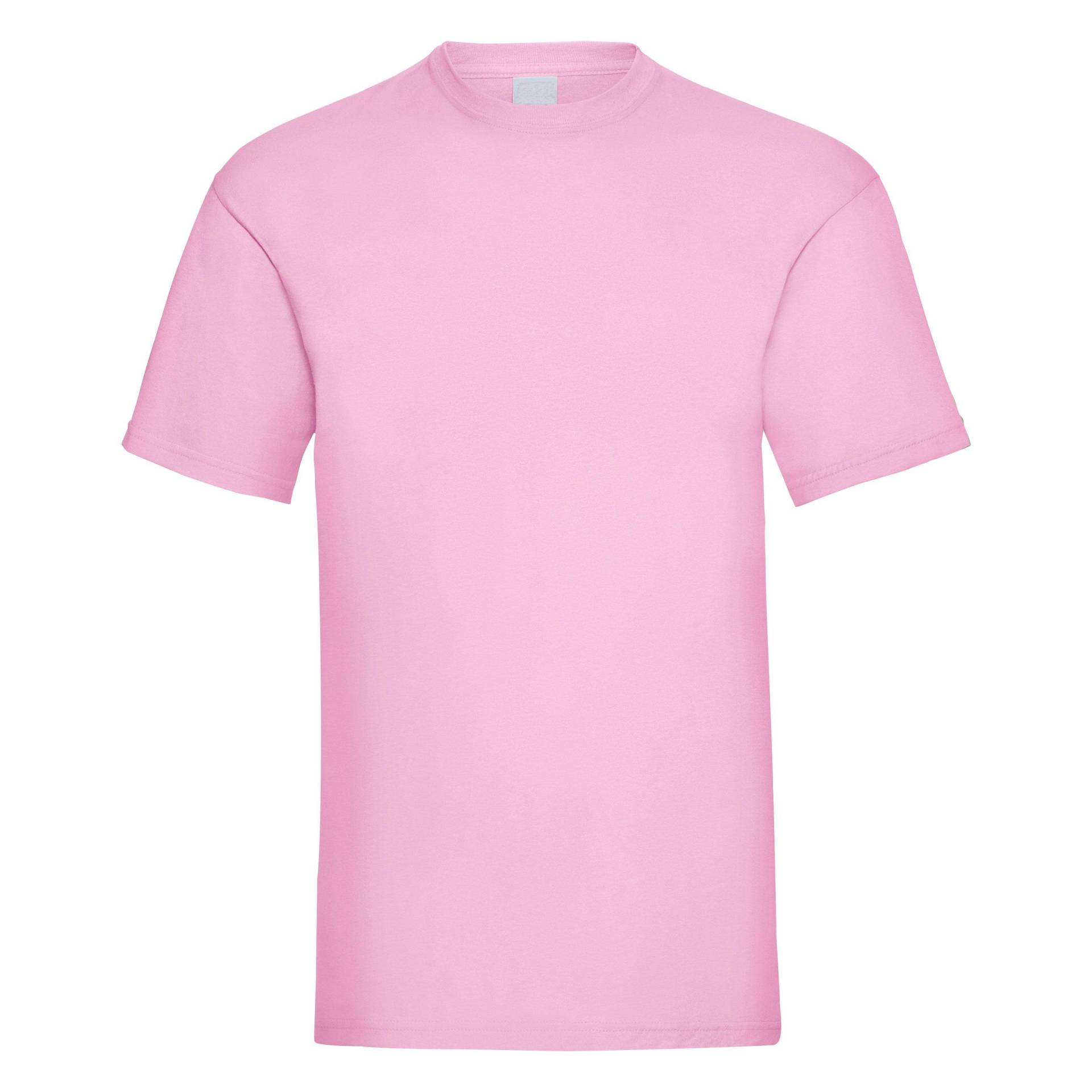 Value Kurzarm Freizeit Tshirt Herren Pink S von Universal Textiles