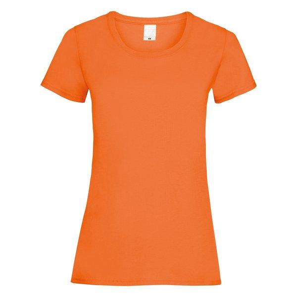 Value Fitted Kurzarm Freizeit Tshirt Damen Orange S von Universal Textiles