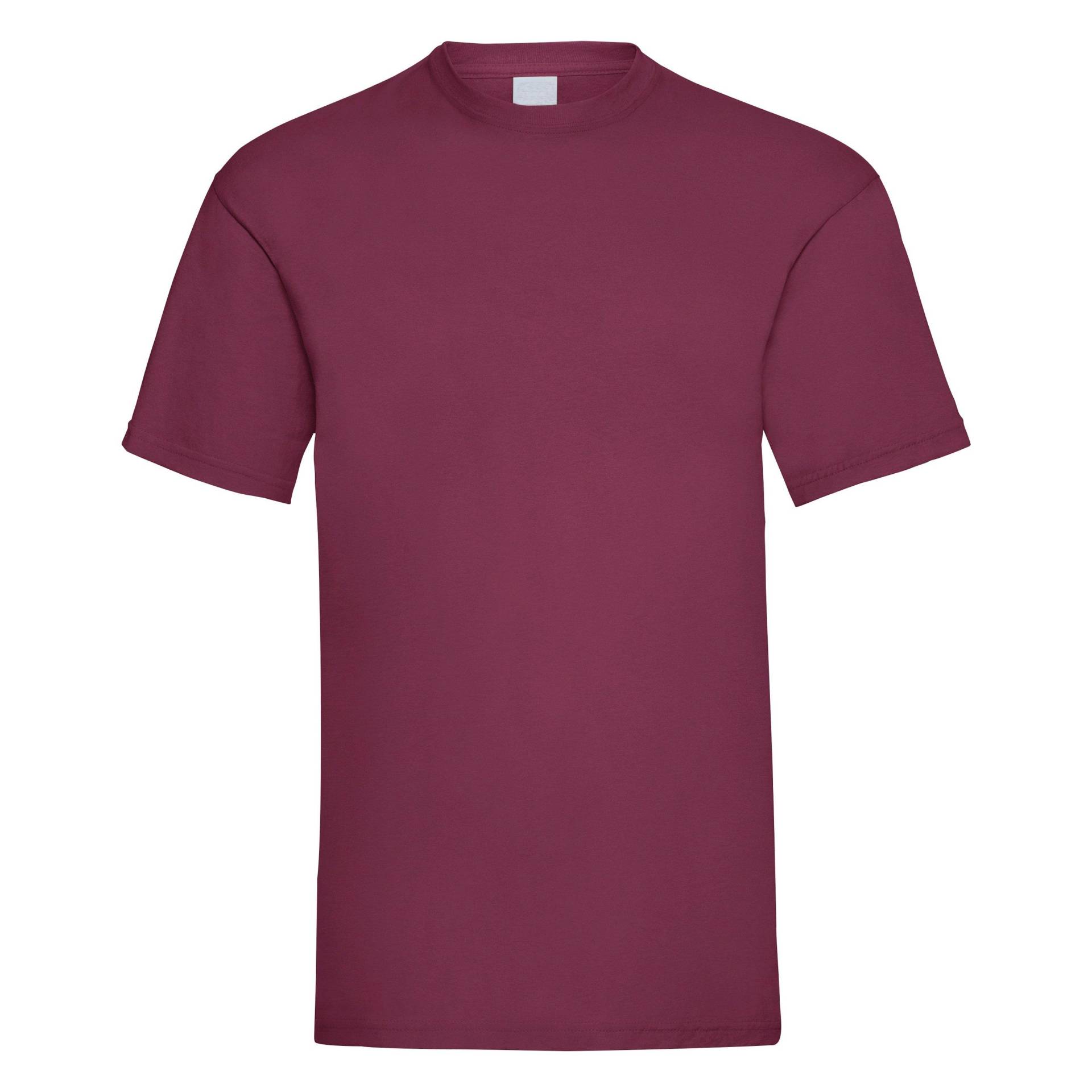 Value Kurzarm Freizeit Tshirt Herren Bordeaux S von Universal Textiles