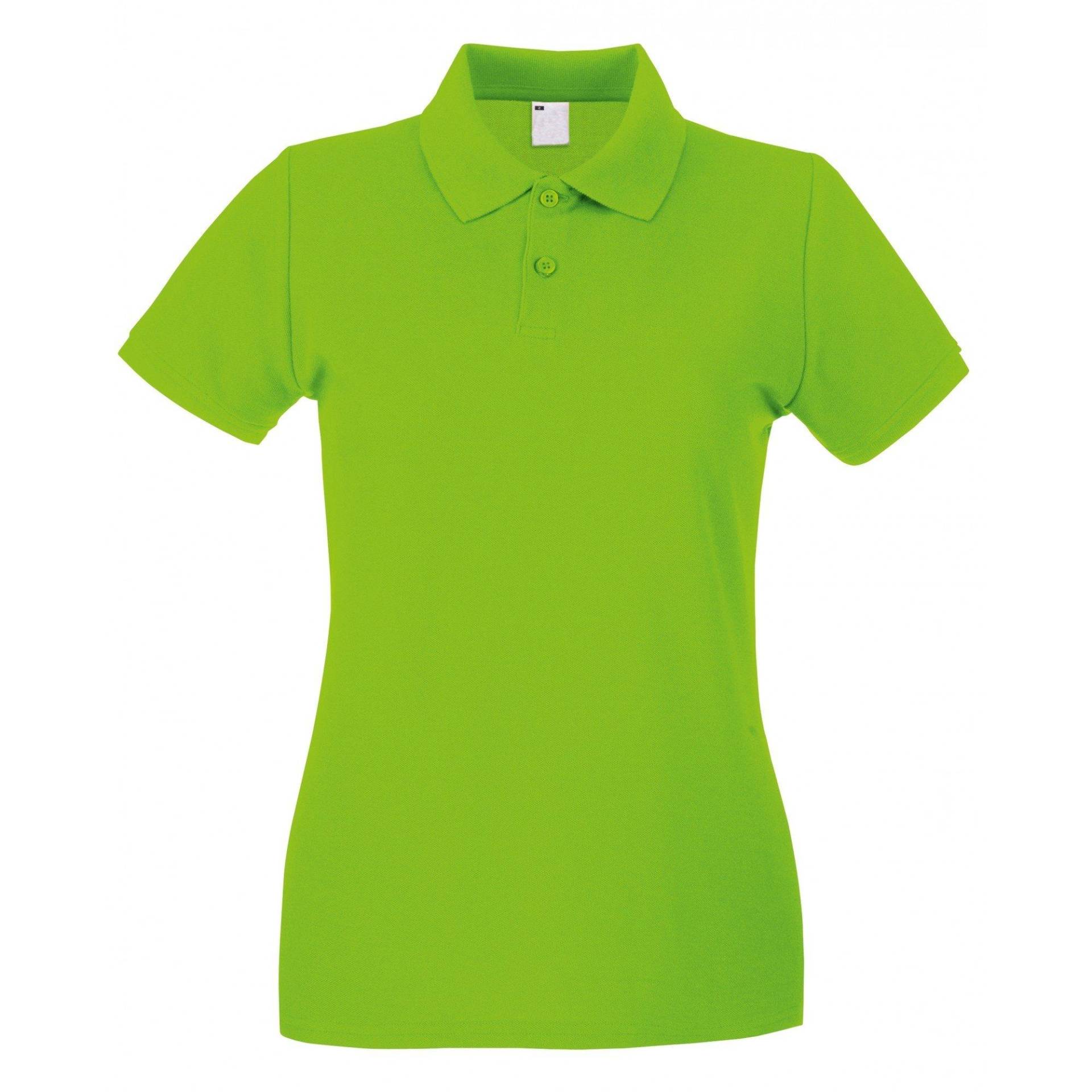 Poloshirt, Figurbetont, Kurzärmlig Damen Limettengrün S von Universal Textiles