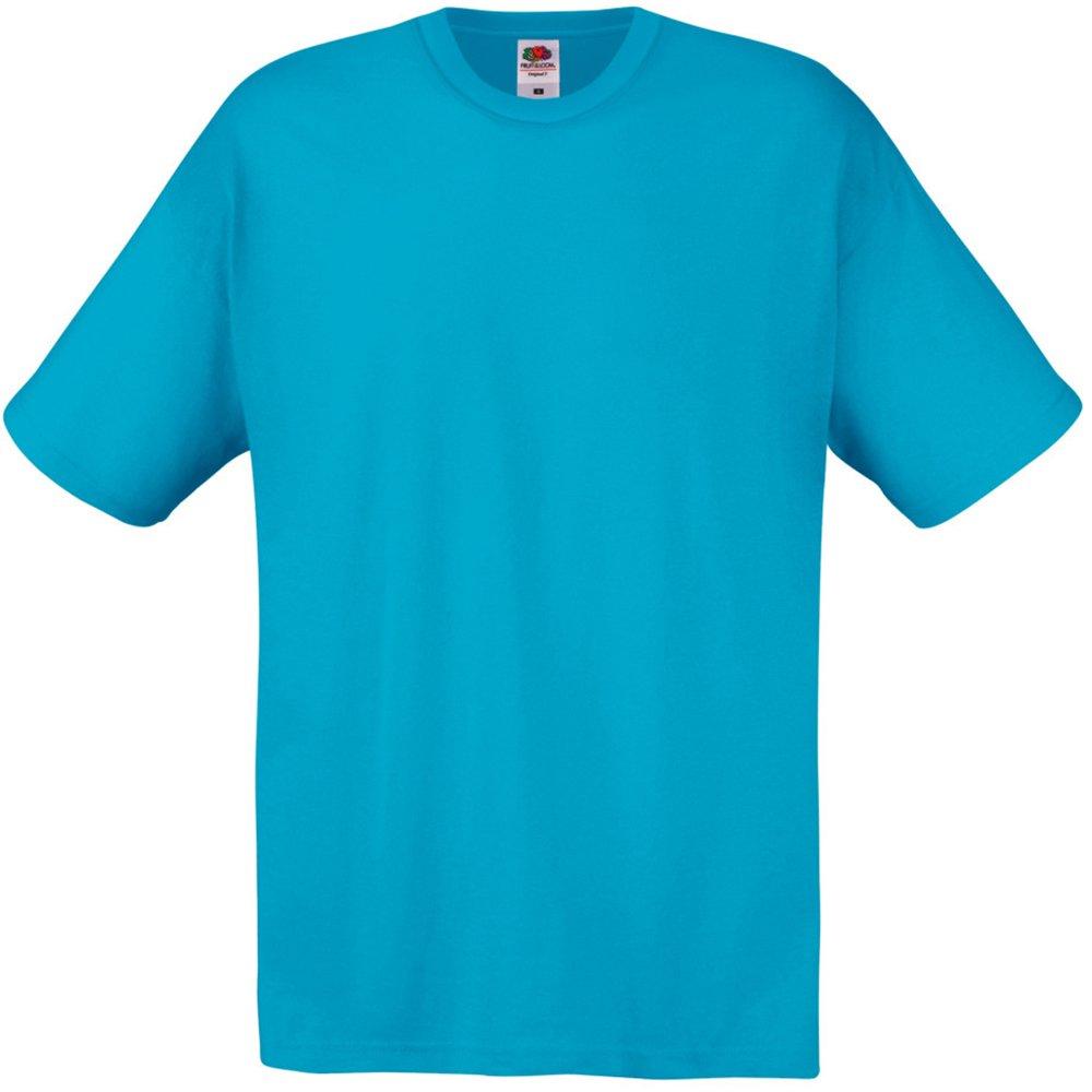 Kurzarm Freizeit Tshirt Herren Cyan-Blau XL von Universal Textiles