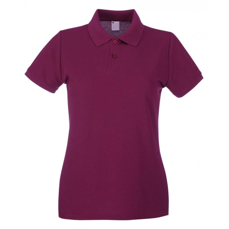 Fruit of the Loom - Poloshirt kurzärmlig, für Damen, Bordeaux, Größe XS von Fruit of the Loom