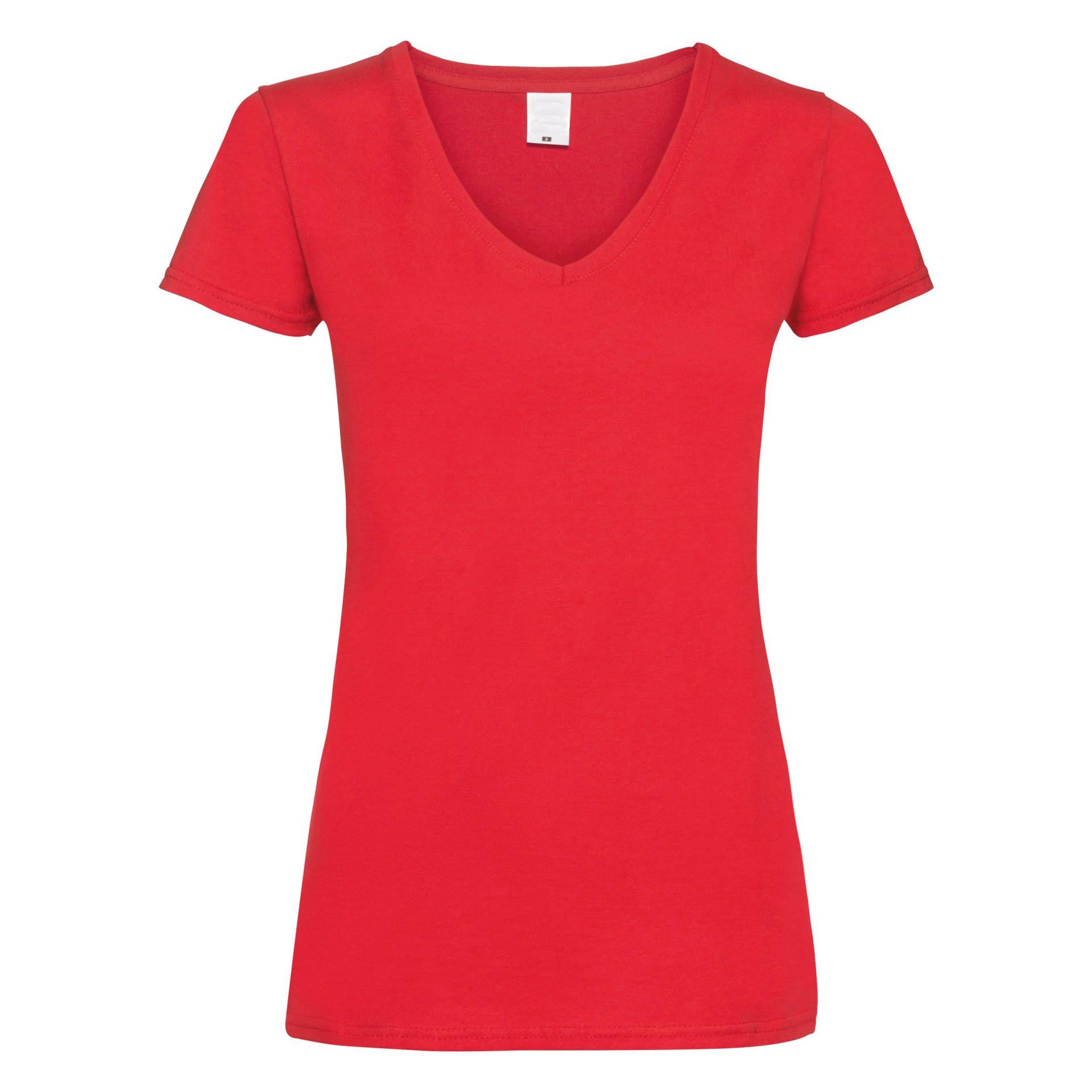 Value Tshirt Damen Rot Bunt XXL von Universal Textiles