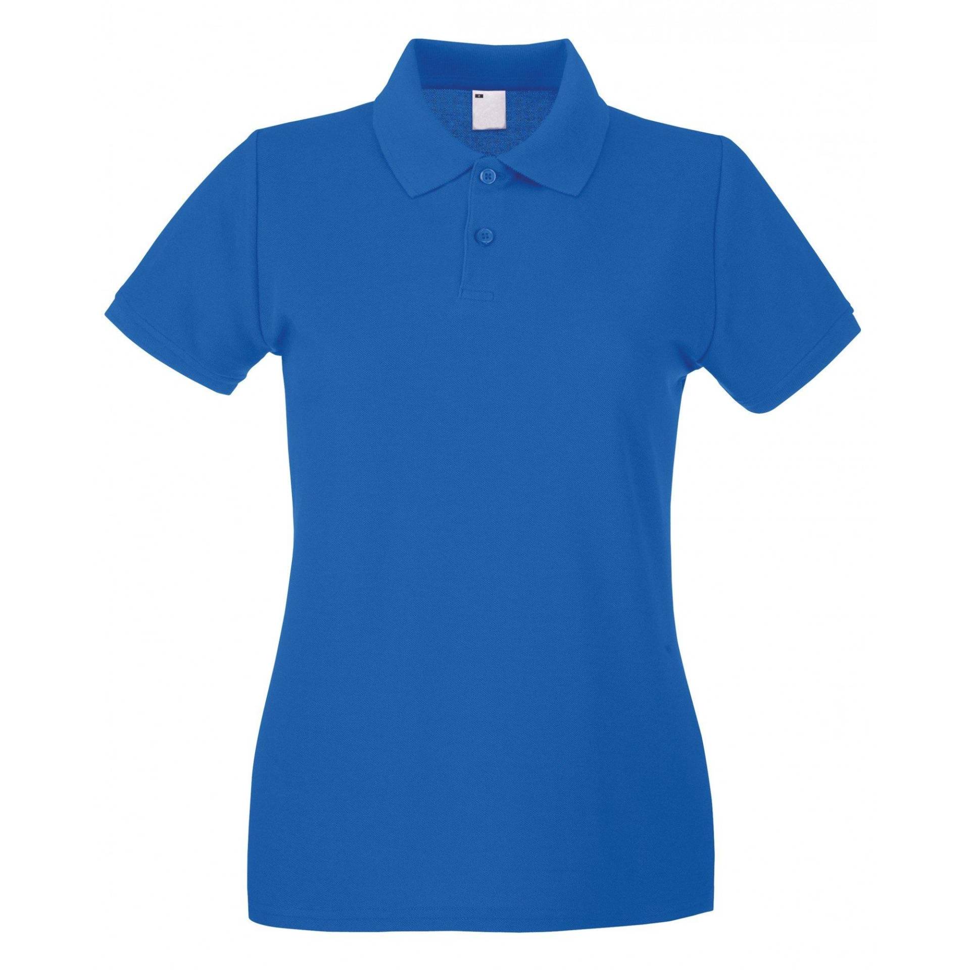 Poloshirt, Figurbetont, Kurzärmlig Damen Blau XL von Universal Textiles