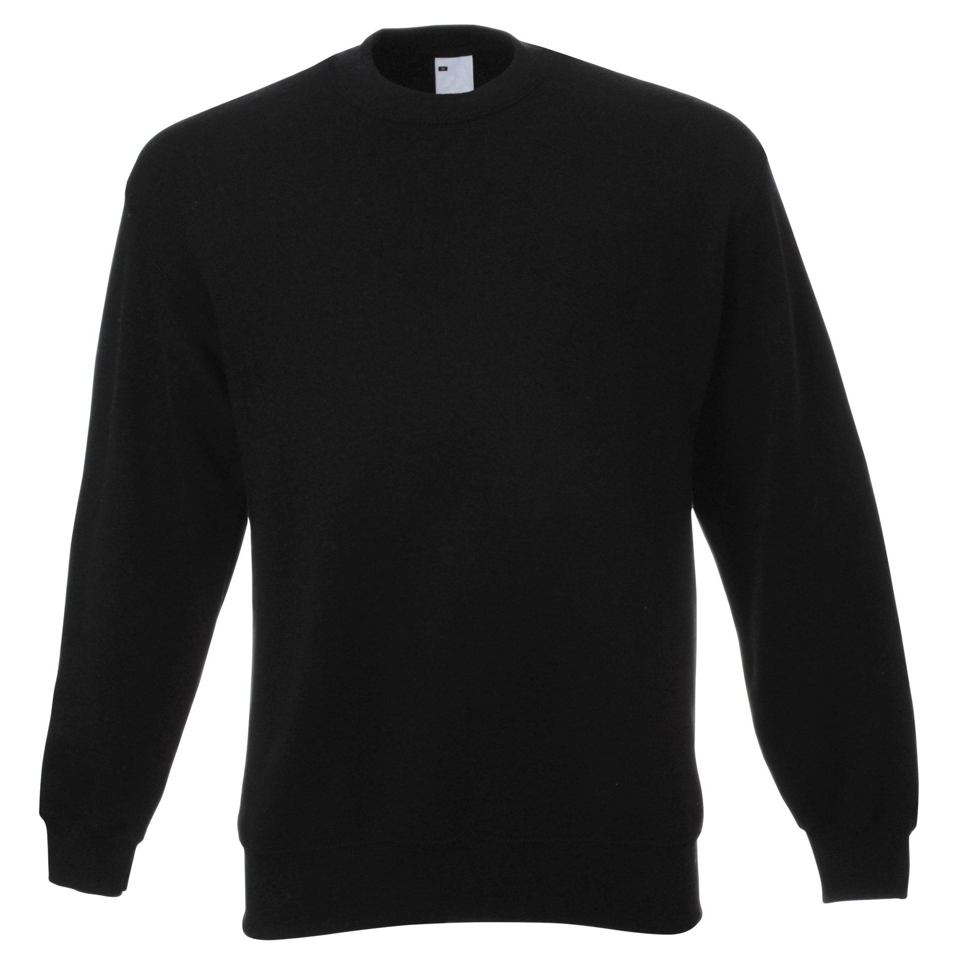 Männer Jersey Sweater Herren Schwarz L von Universal Textiles