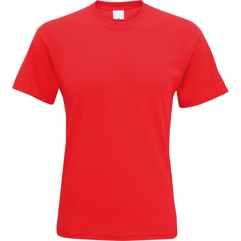 Kurzarm Freizeit Tshirt Herren Rot Bunt L von Universal Textiles