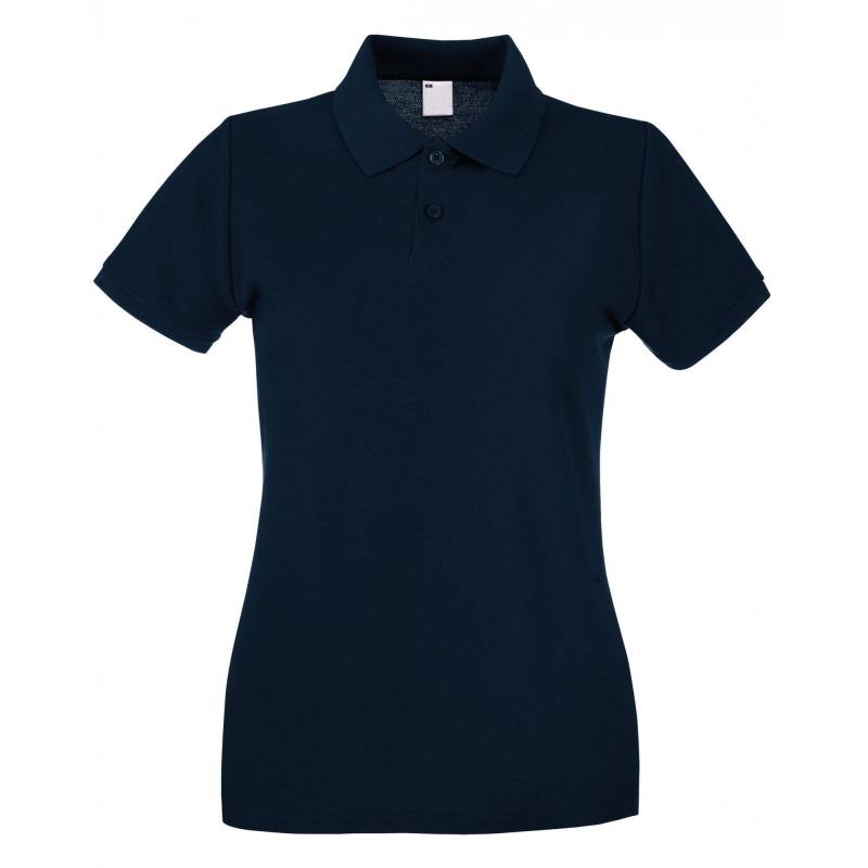 Poloshirt, Figurbetont, Kurzärmlig Damen Mitternachtsblau L von Universal Textiles