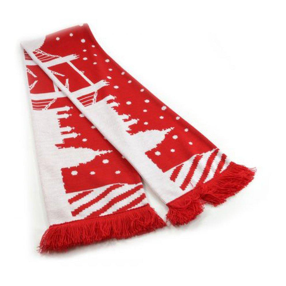 Tower Bridge Christmas Schal Herren Rot Bunt ONE SIZE von Universal Textiles