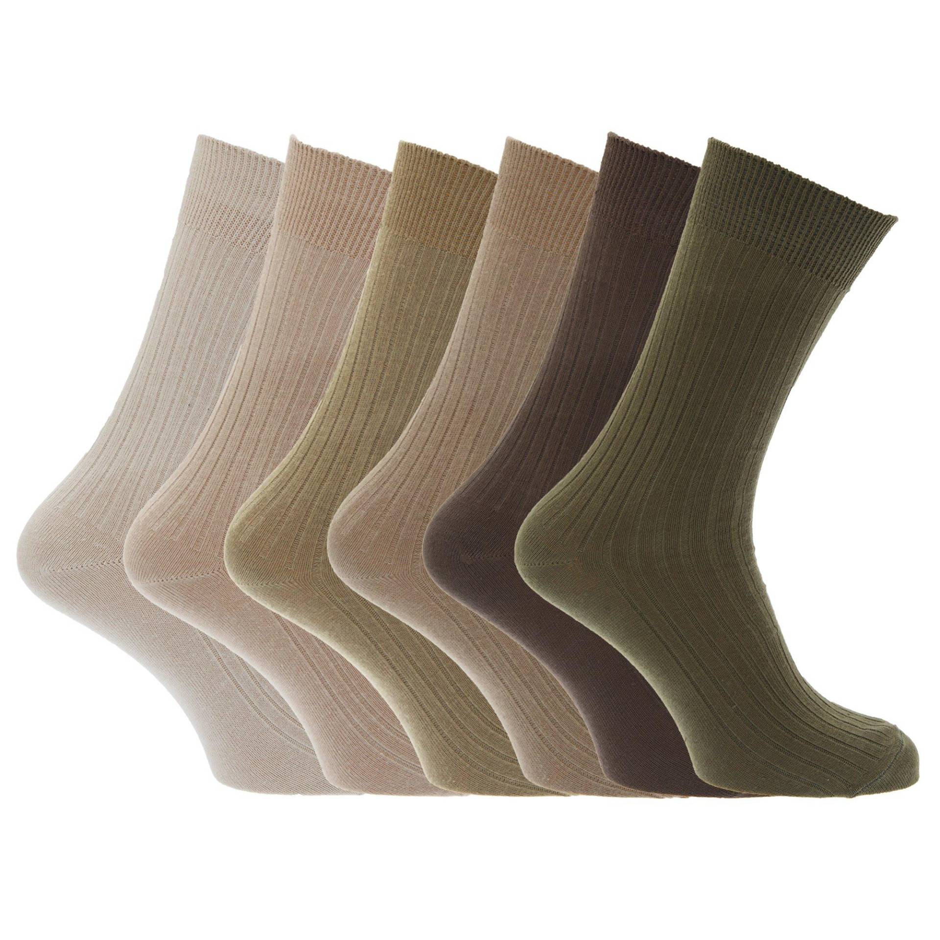 Strümpfe Socken, 100% , Gerippt, 6erpack Herren Multicolor 39-43 von Universal Textiles