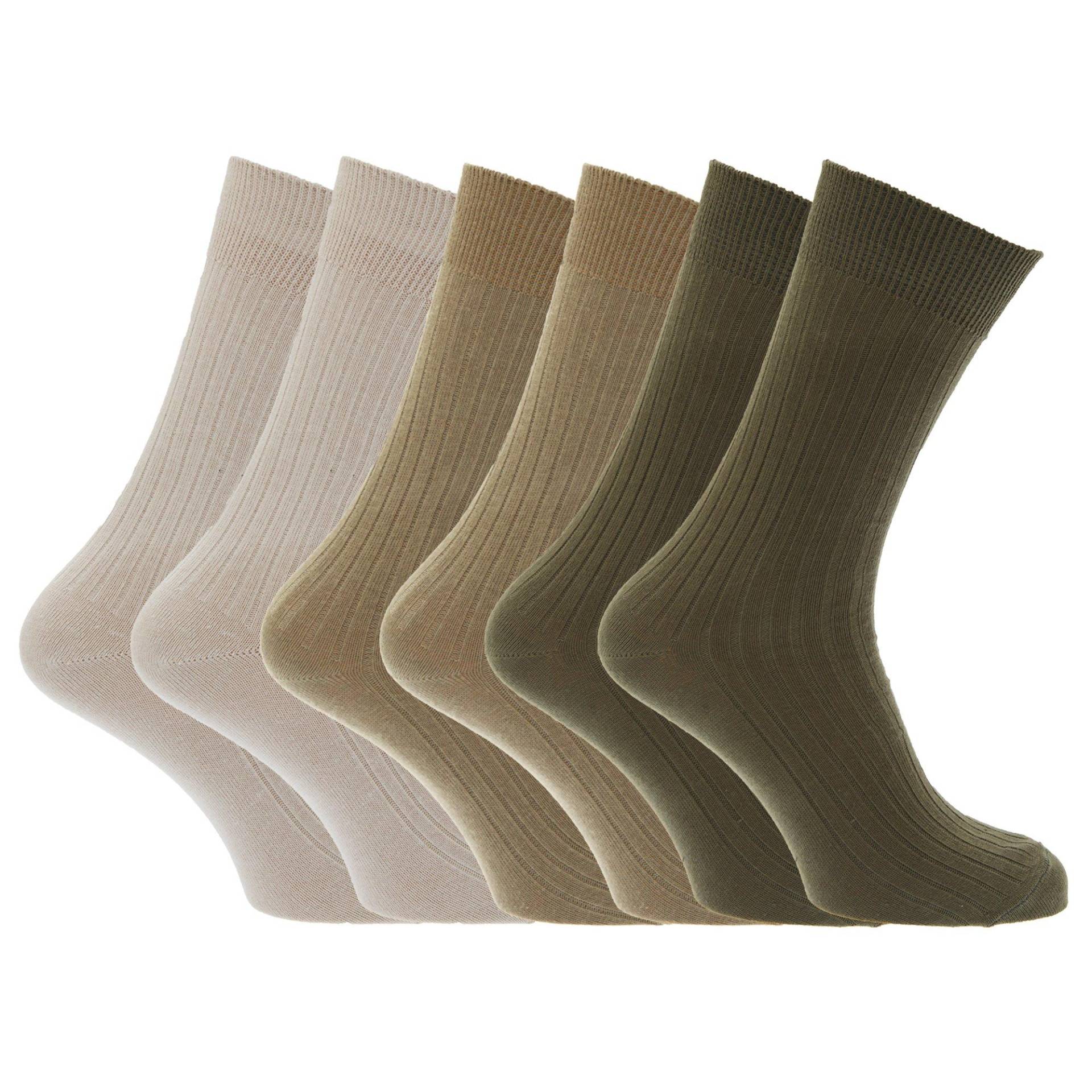 Strümpfe Socken, 100% , Gerippt, 6erpack Herren Multicolor 39-43 von Universal Textiles