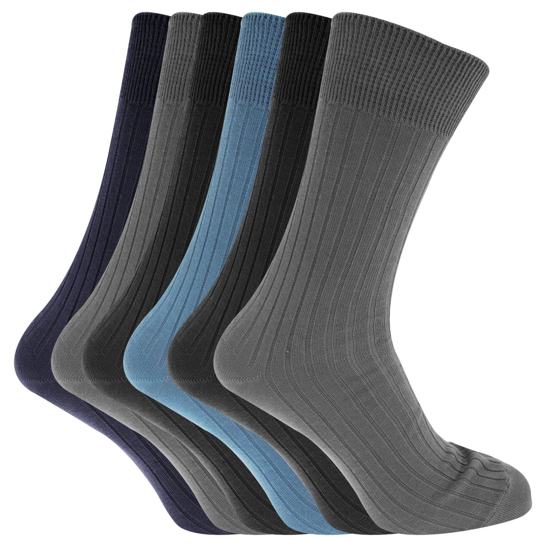 Strümpfe Socken, 100% , Gerippt, 6erpack Herren Multicolor 39-43 von Universal Textiles