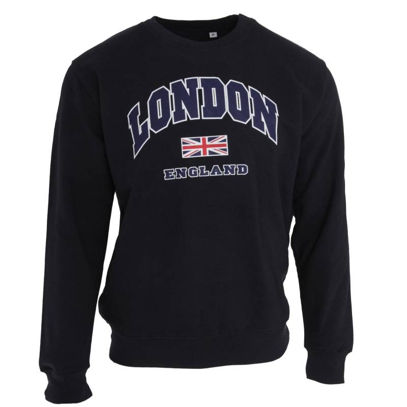 Sweatshirt Mit Aufschrift London England Und Unionjackdesign Herren Marine S von Universal Textiles