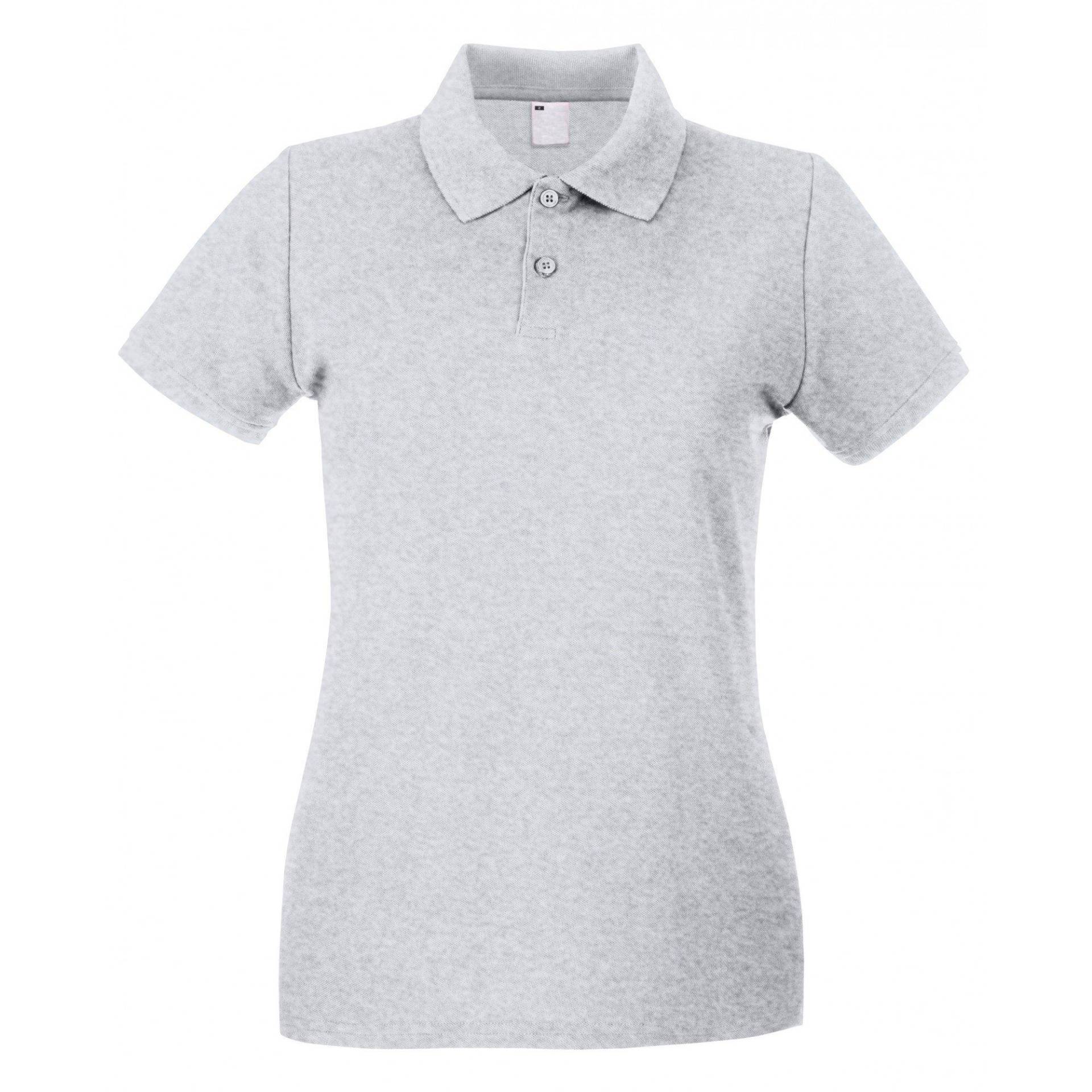 Poloshirt, Figurbetont, Kurzärmlig Damen Taubengrau XL von Universal Textiles