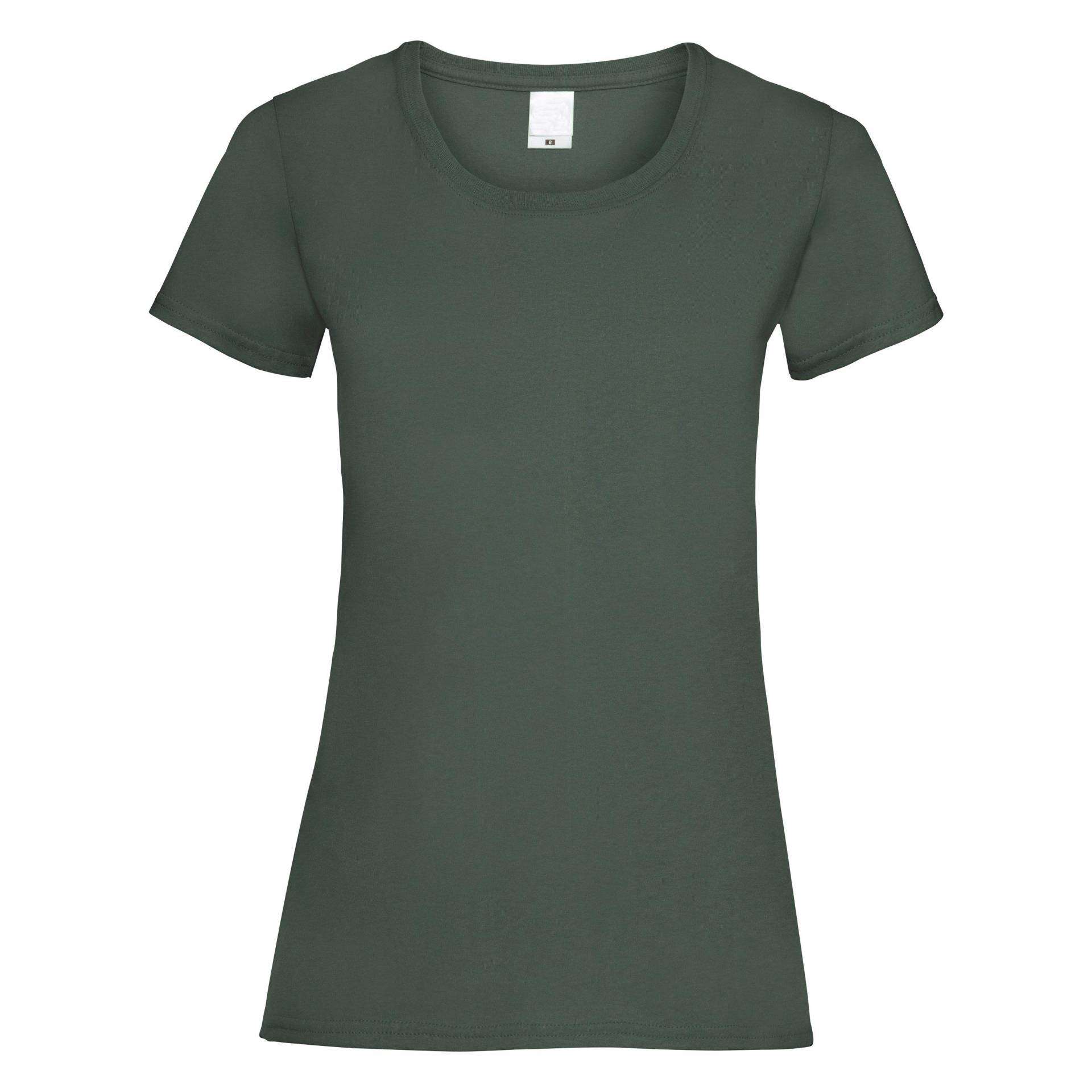 Universal Textiles - Value Fitted Kurzarm Freizeit TShirt, für Damen, Dunkelgrün, Größe L von Universal Textiles