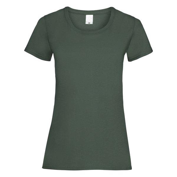 Value Fitted Kurzarm Freizeit Tshirt Damen Dunkelgrün XL von Universal Textiles