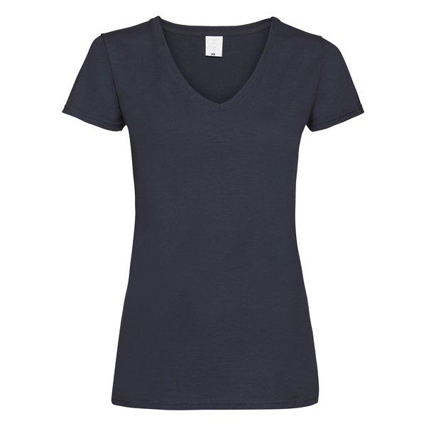 Universal Textiles - Value Fitted VAusschnitt Kurzarm TShirt, für Damen, Mitternachtsblau, Größe M von Universal Textiles