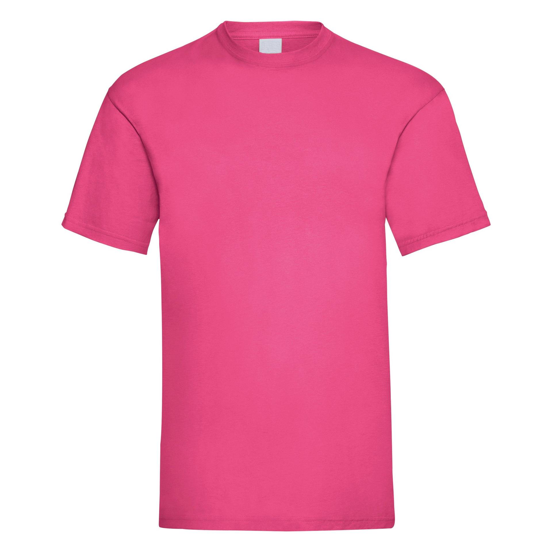 Value Kurzarm Freizeit Tshirt Herren Pink L von Universal Textiles