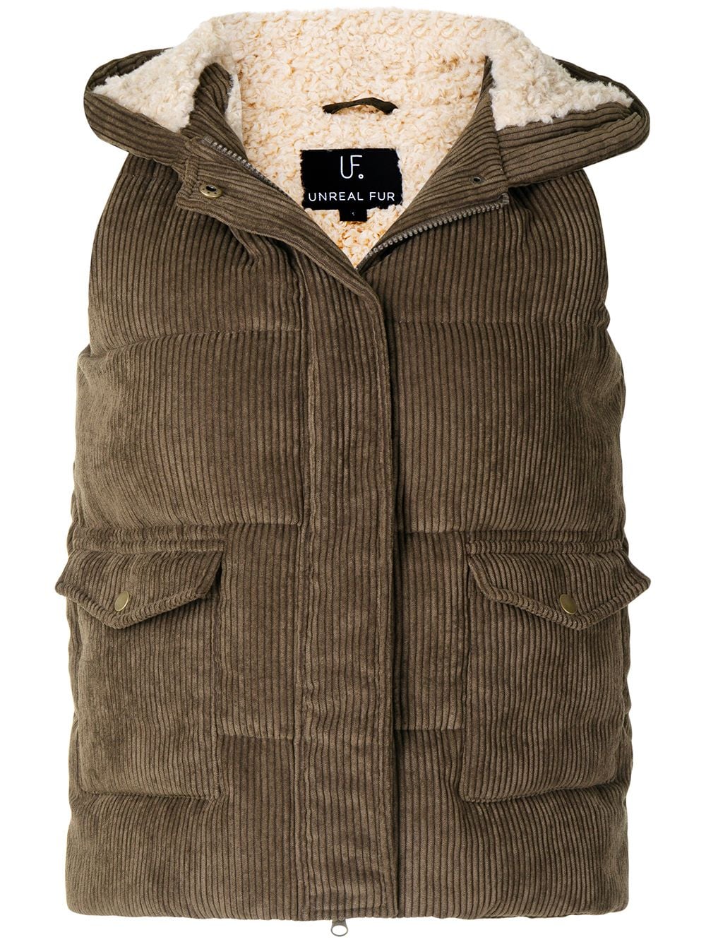 Unreal Fur Berkeley padded vest - Brown von Unreal Fur