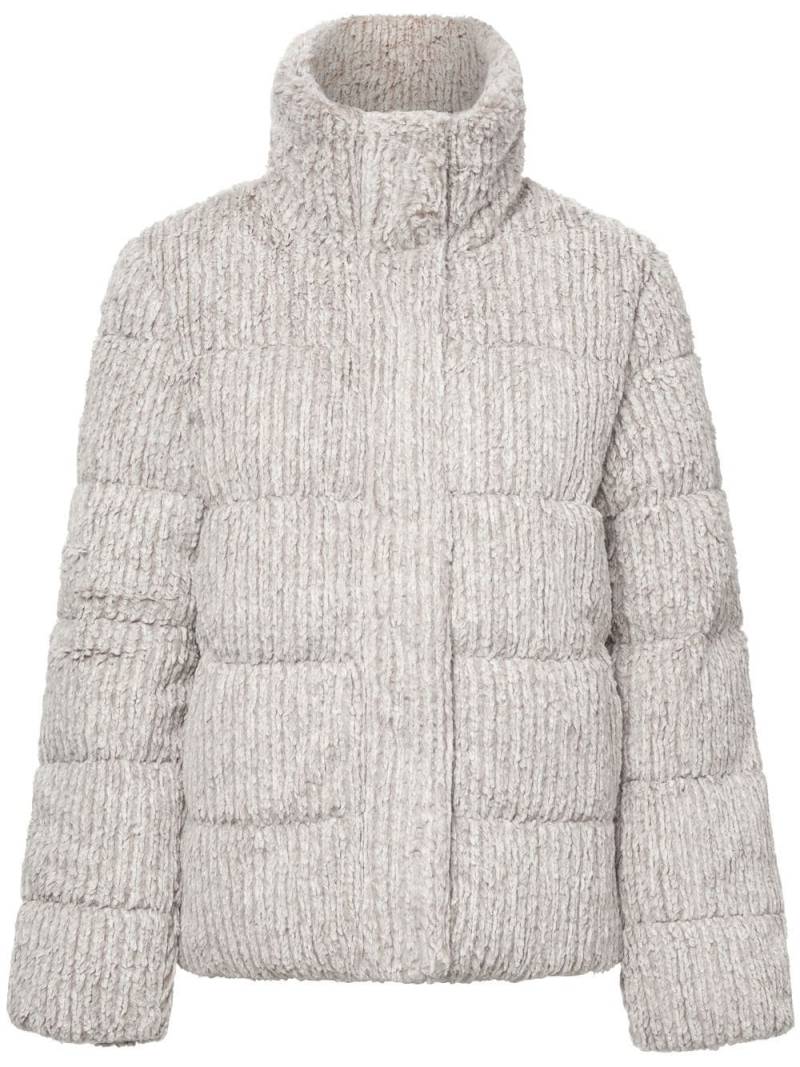 Unreal Fur Close-knit puffer jacket - Grey von Unreal Fur