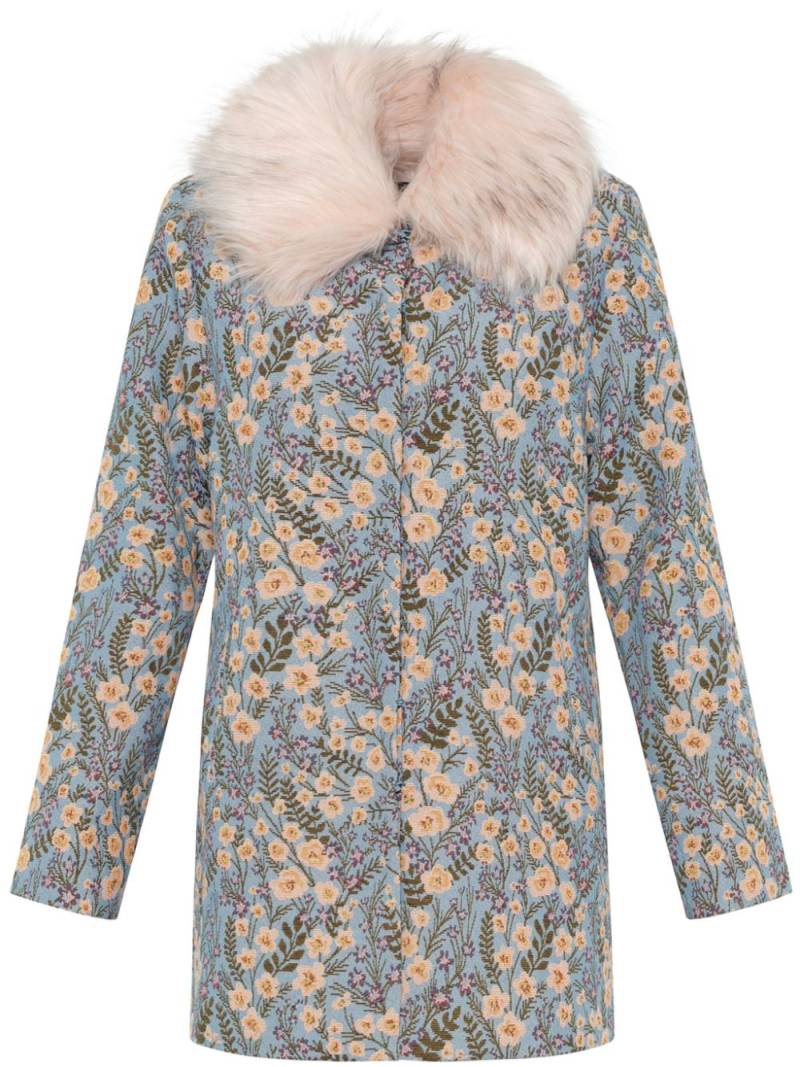 Unreal Fur Feuilles Mortes coat - Blue von Unreal Fur