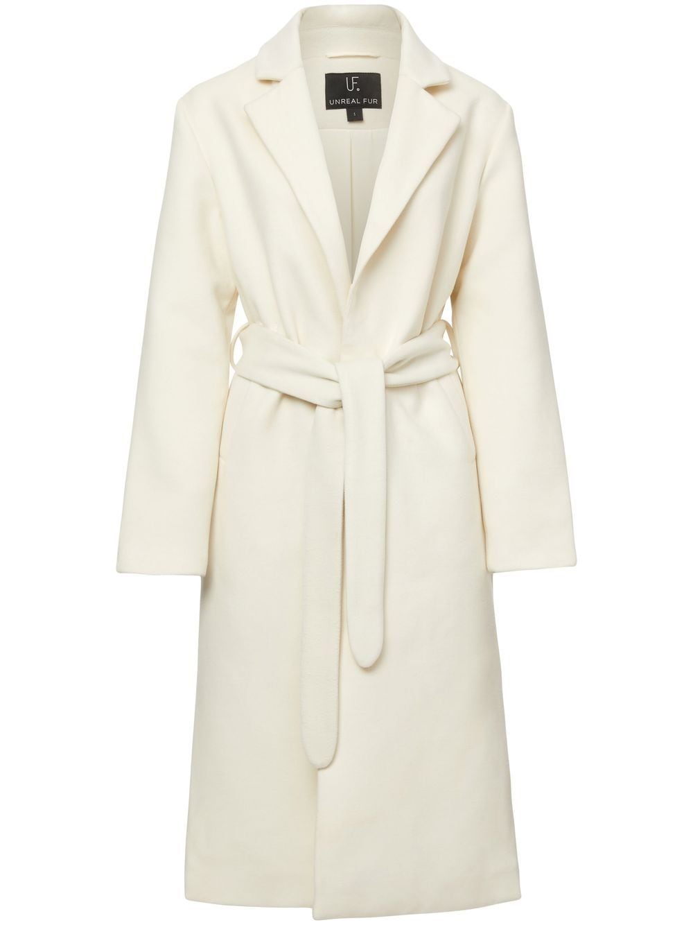 Unreal Fur Love Affair belted wrap coat - White von Unreal Fur