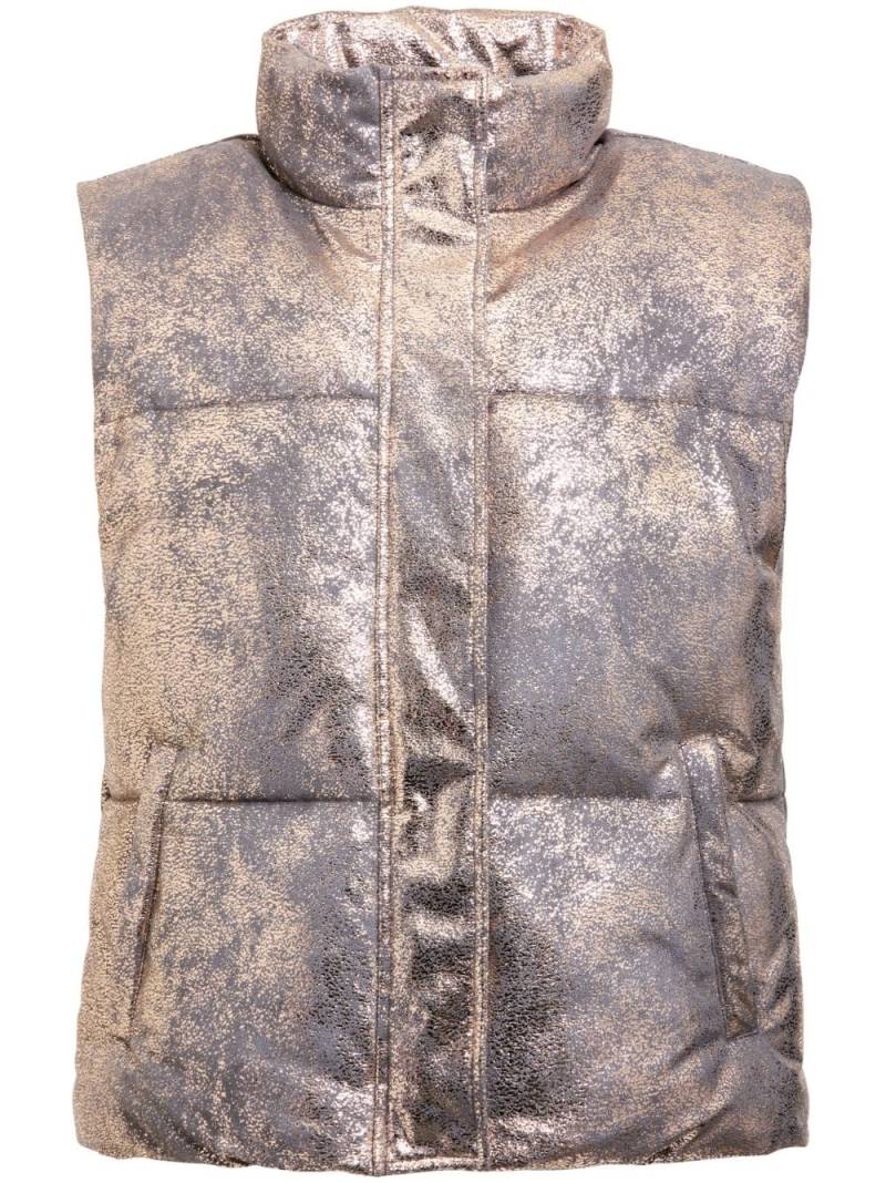 Unreal Fur Painted Lady padded gilet - Grey von Unreal Fur