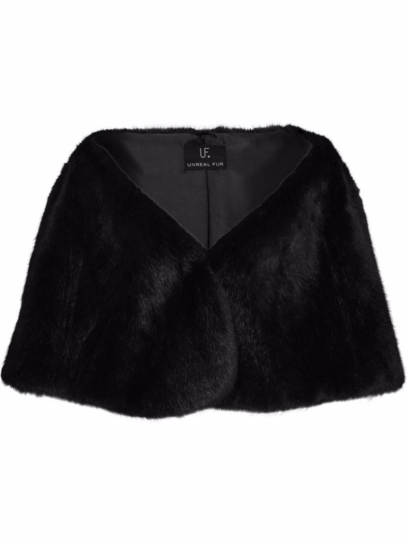 Unreal Fur Yasmine faux fur wrap - Black von Unreal Fur