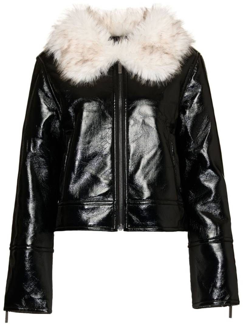 Unreal Fur faux-leather faux-fur jacket - Black von Unreal Fur