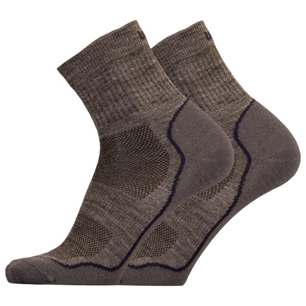 UphillSport - Frost Trail Running 2-Layer Ventilated L3 w Merino - Laufsocken Gr 35-38 braun/grau von UphillSport