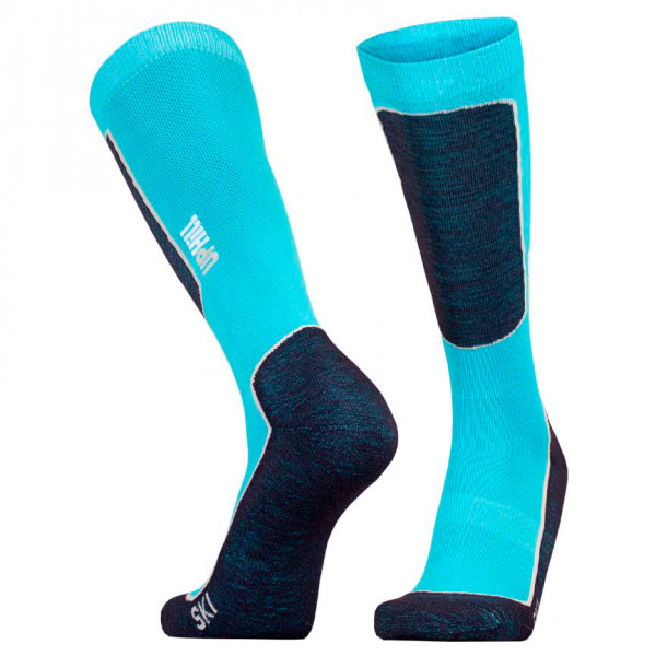 UphillSport - Halla Alpine Merino & Quick Dry - Skisocken Gr 35-38 blau/türkis von UphillSport