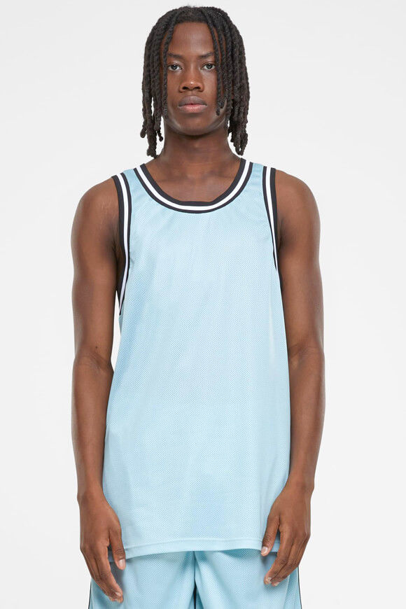 Urban Classics Oversize Meshtop | Oceanblue + Black + White | Herren  | L von Urban Classics