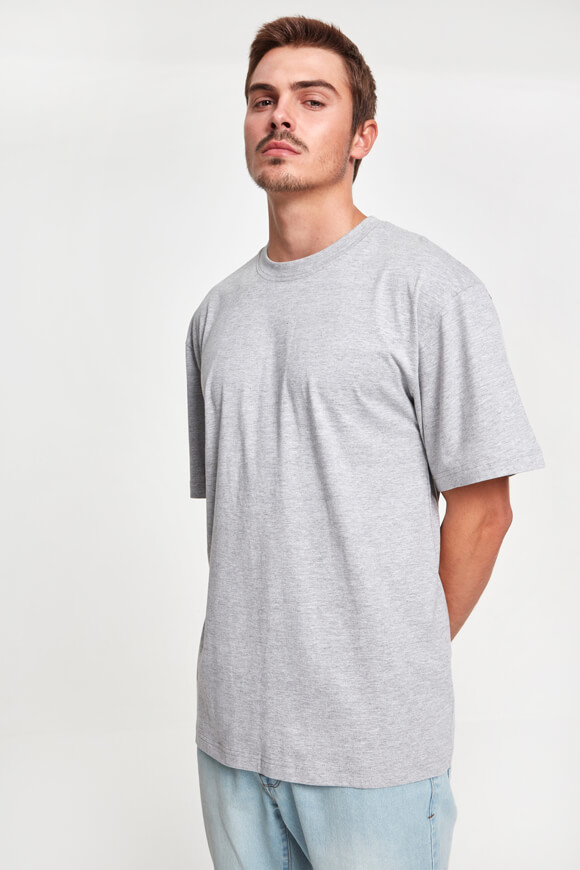 Urban Classics Oversize T-Shirt | Hellgrau meliert | Herren  | 3XL von Urban Classics