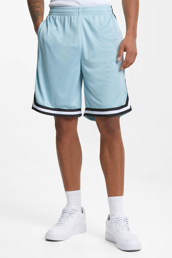 Urban Classics Stripes Mesh Shorts | Oceanblue + Black + White | Herren | M Urban Classics Stripes Mesh Shorts | Oceanblue + Black + White | Herren | M von Urban Classics