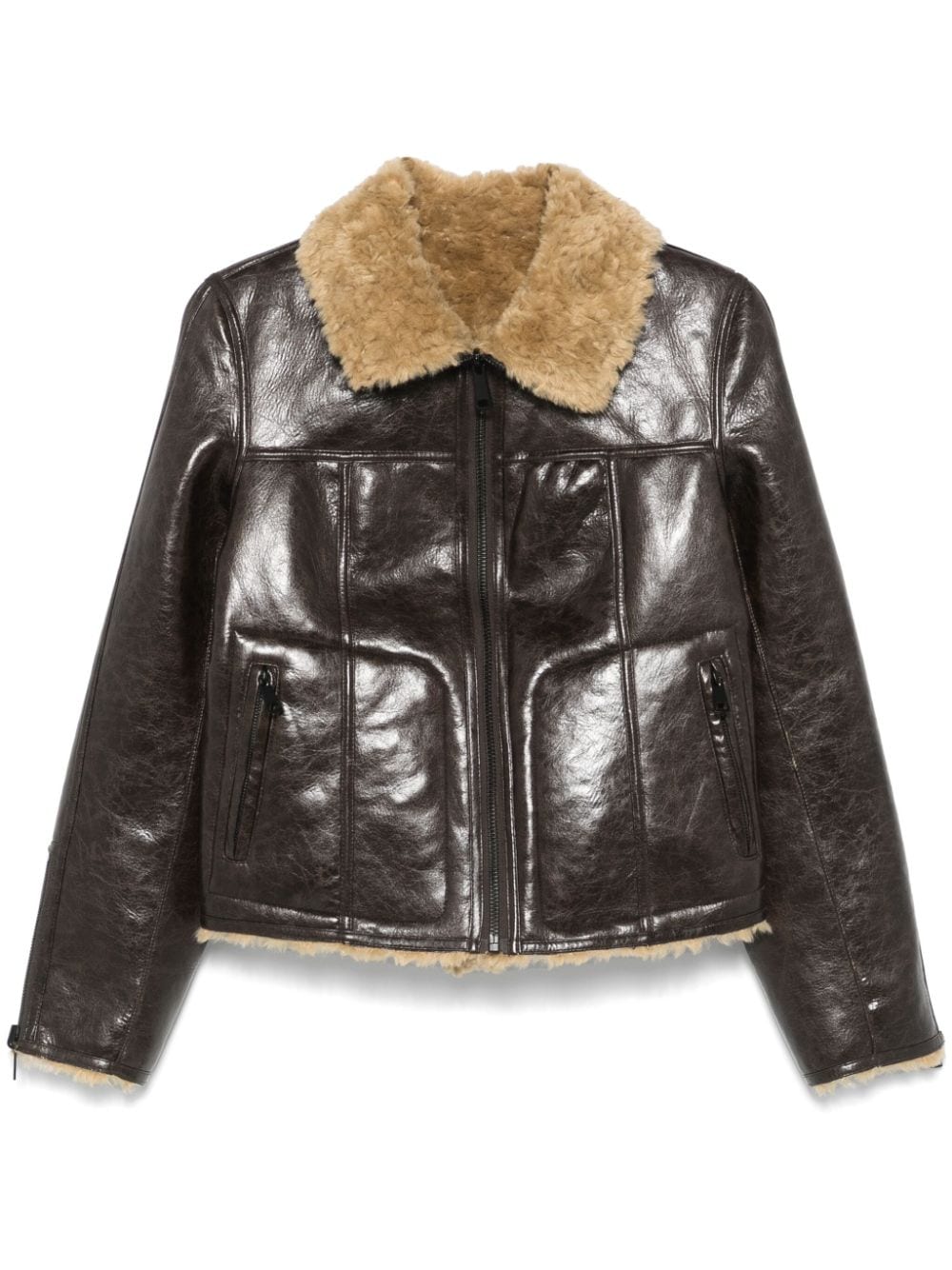 Urbancode faux-fur collar jacket - Brown von Urbancode