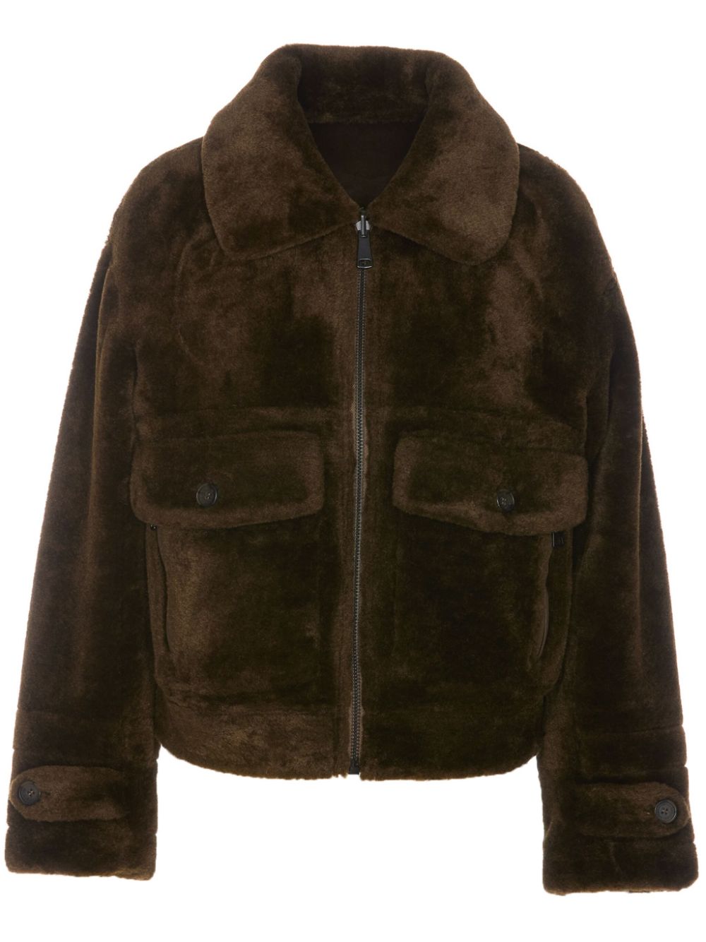 Urbancode reversible faux-fur jacket - Green von Urbancode