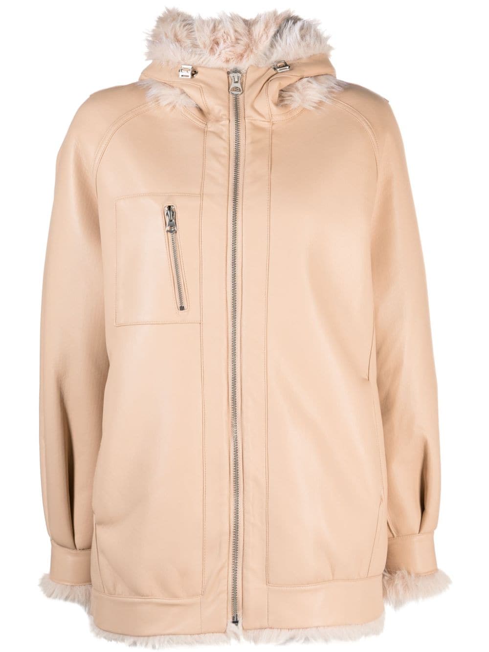 Urbancode reversible faux-leather jacket - Neutrals von Urbancode