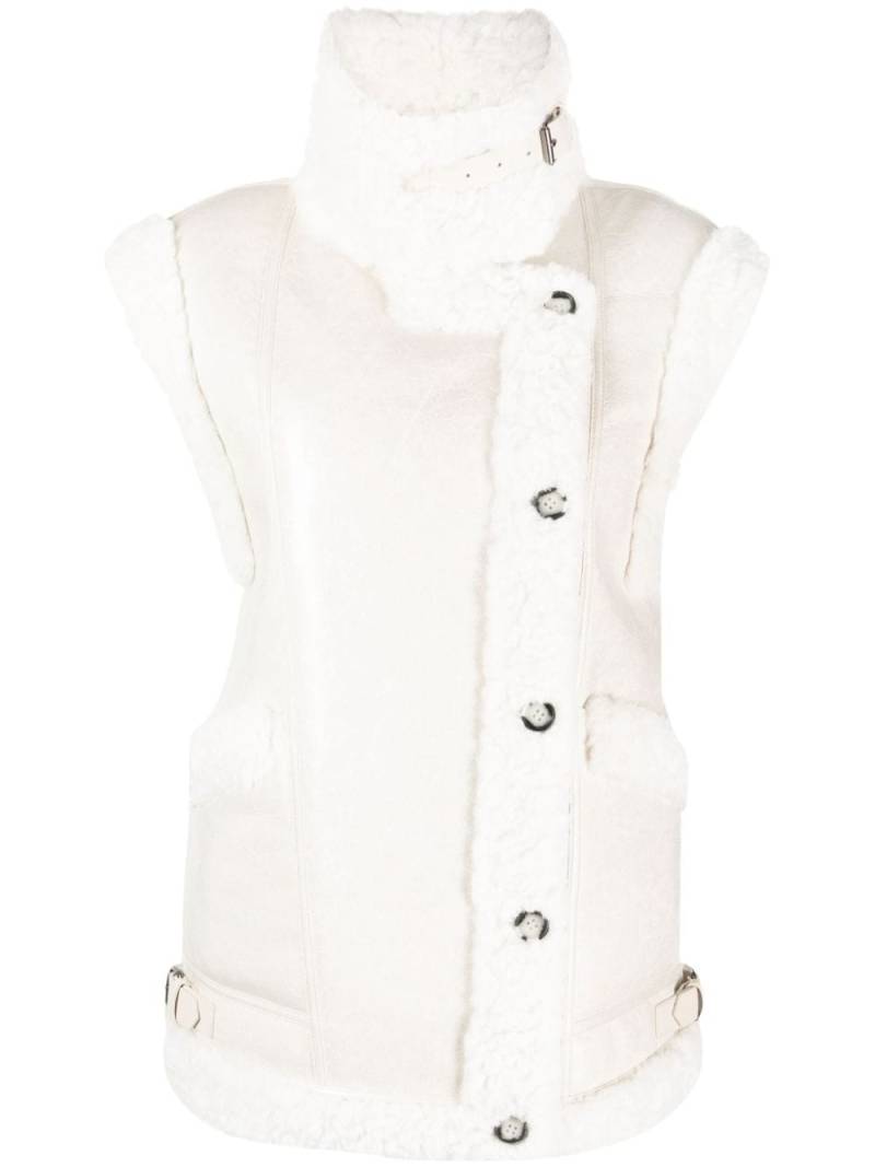 Urbancode reversible faux-leather shearling gilet - White von Urbancode