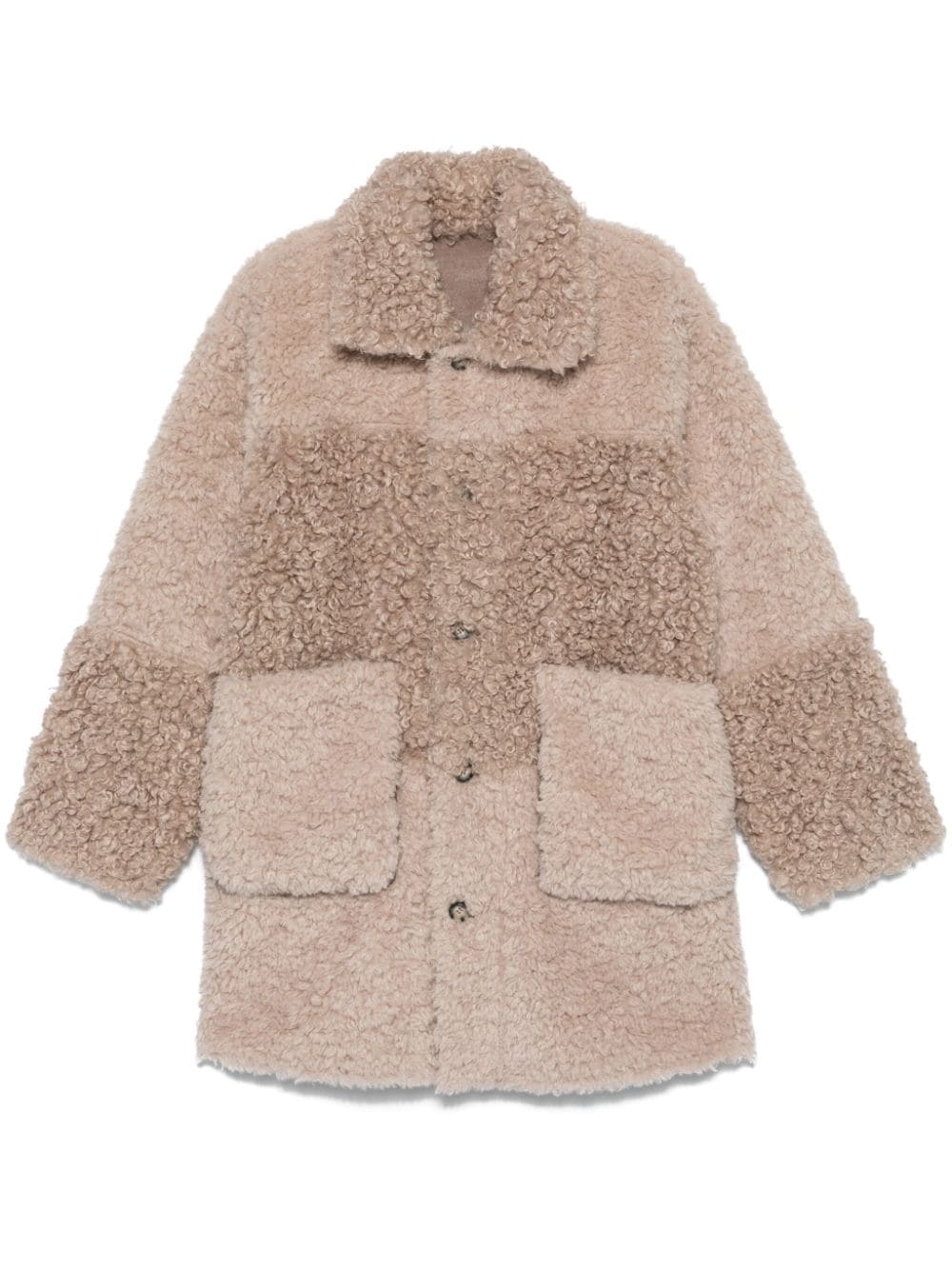 Urbancode reversible faux-shearling coat - Neutrals von Urbancode