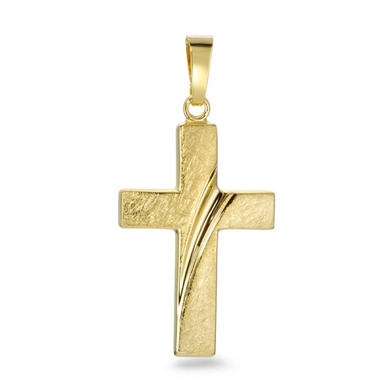 URECH Herren Anhänger 375/9 K Gelbgold Kreuz von URECH