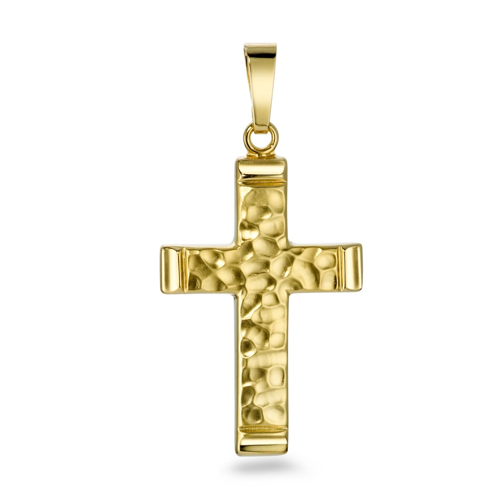 URECH Herren Anhänger 375/9 K Gelbgold Kreuz von URECH