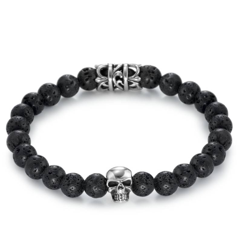 URECH Herren Armband Edelstahl Lava Totenkopf 21 cm von URECH