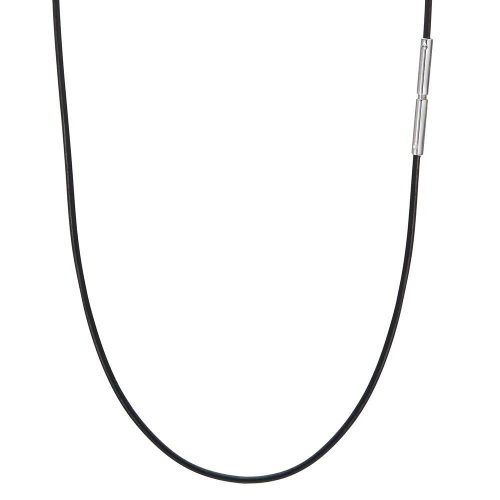 URECH Damen Collier Leder, Edelstahl 40 cm Ø1 mm von URECH