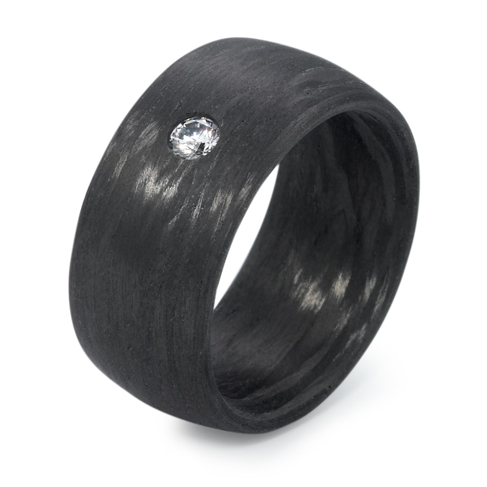 TitanFactory Damen Fingerring Carbon Zirkonia von TitanFactory