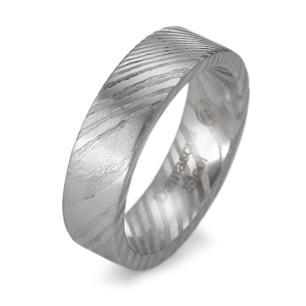 URECH Herren Fingerring Damaszener Stahl von URECH