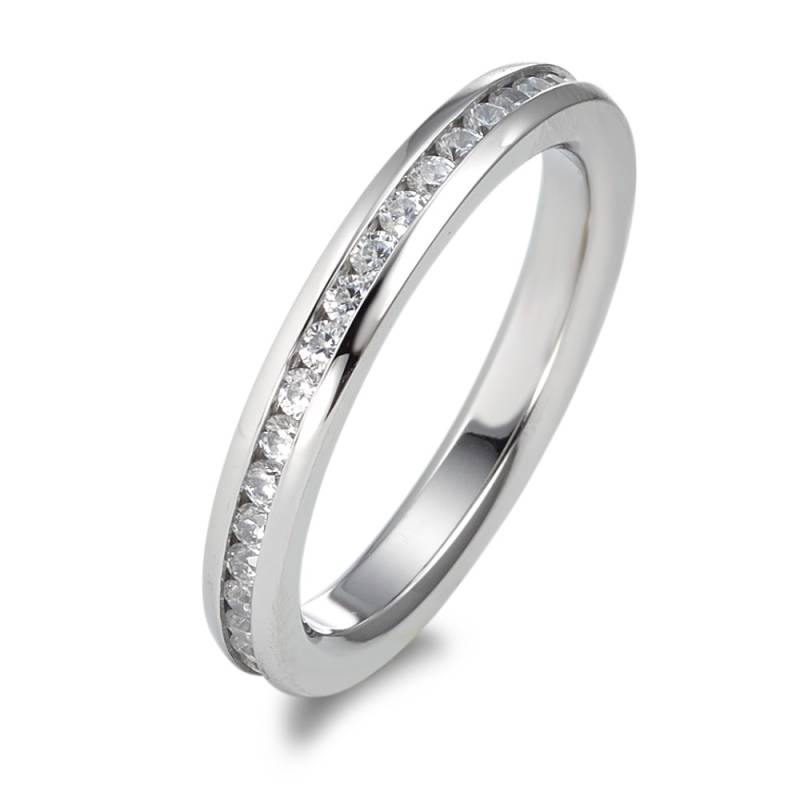 URECH Damen Memory Ring Edelstahl Zirkonia von URECH