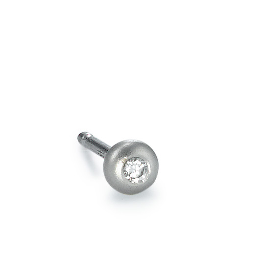 URECH Herren Ohrstecker 1 Stk 950 Platin Diamant 0.02 ct, w-si Ø4 mm von URECH