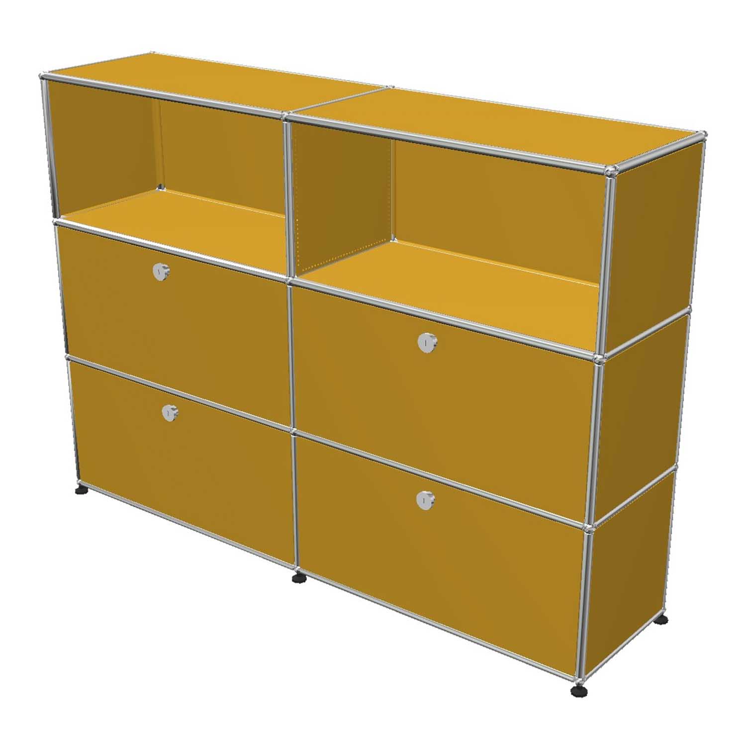 Haller Highboard #OL045, Farbe goldgelb von Usm