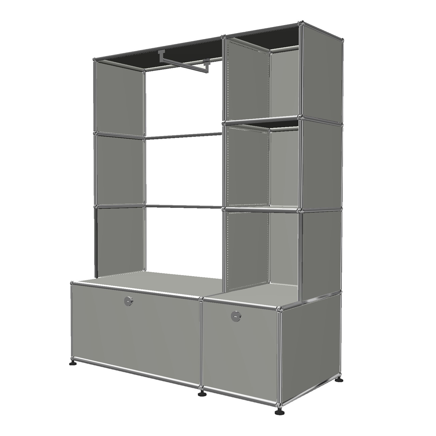 Haller Solutions Wardrobe #04 Garderobe, Farbe lichtgrau von Usm