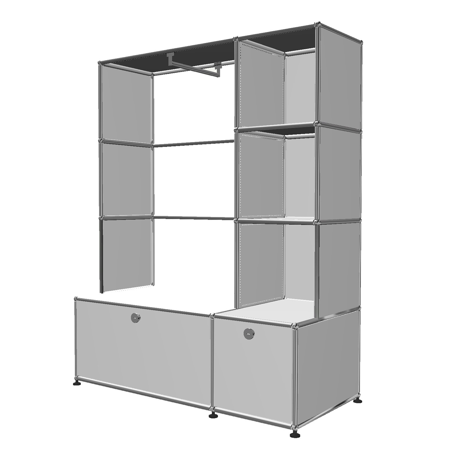 Haller Solutions Wardrobe #04 Garderobe, Farbe reinweiss von Usm