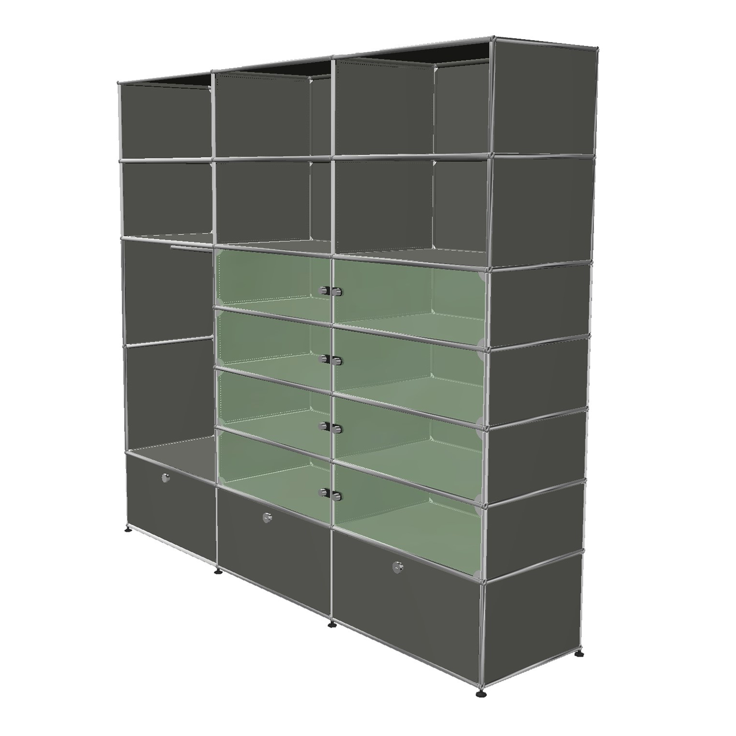 Haller Solutions Wardrobe #14 Garderobe, Farbe mittelgrau von Usm